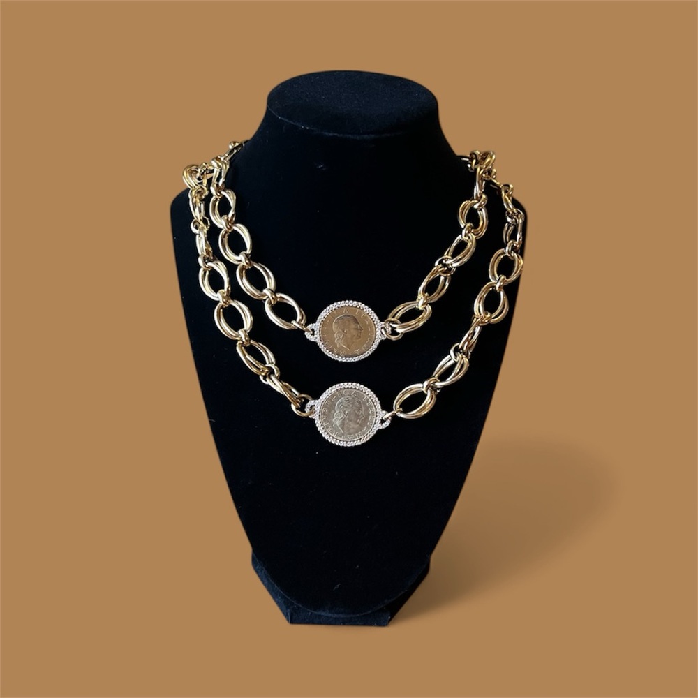 Cristina Sabatini Faye Double Chain Necklace GOLD